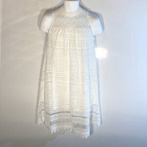 Altar'd State SZS White crochet lace dress Dressy Bride Romantic Cottage Feminin